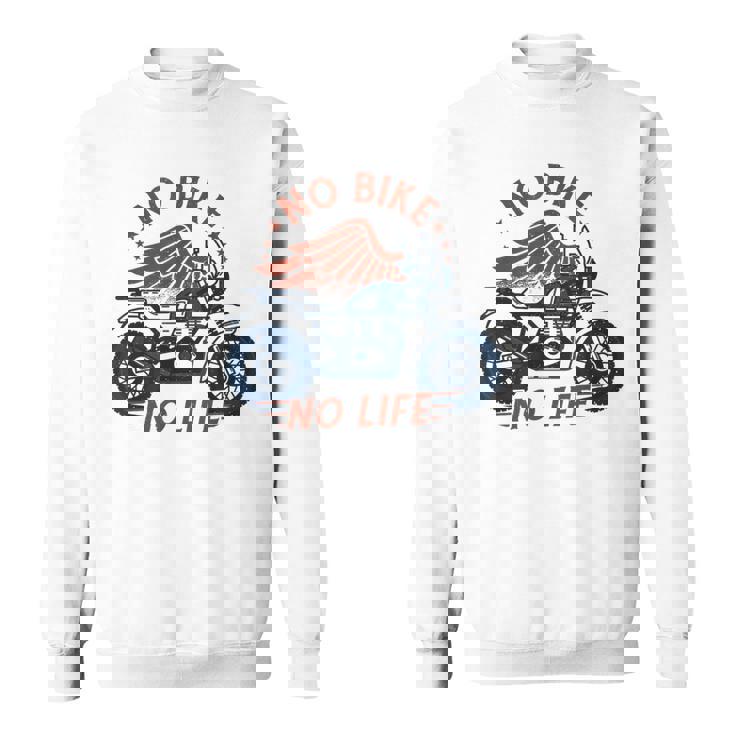 バイク 面白tシャツ No Bike No Life メンズ オートバイ モーターサイクル おもしろ ツーリング 服 スウェットシャツ