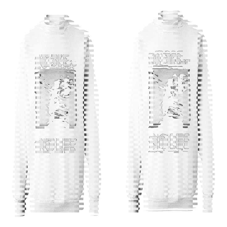 バイク愛好家とバイカーズノーバイクノーライフ背中 スウェットシャツ