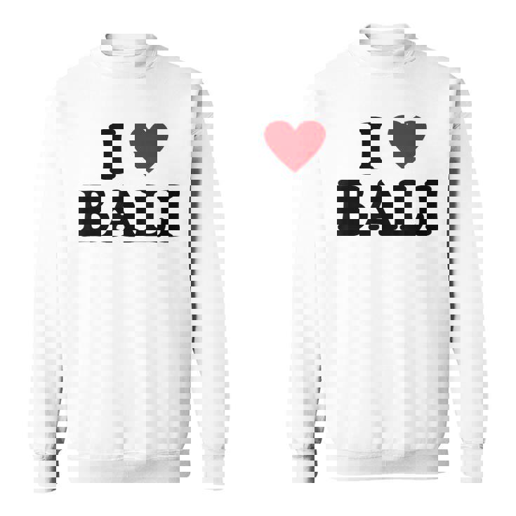 バケーションアイランドハート-ファニーアイラブバリ スウェットシャツ