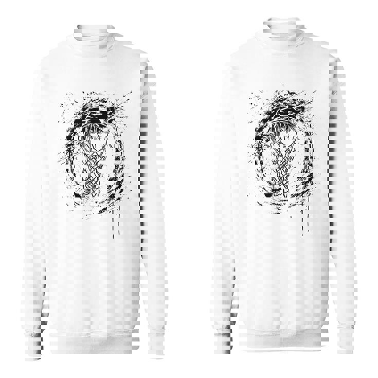 バスケットボールフープグラフィティレジャースポーツ スウェットシャツ