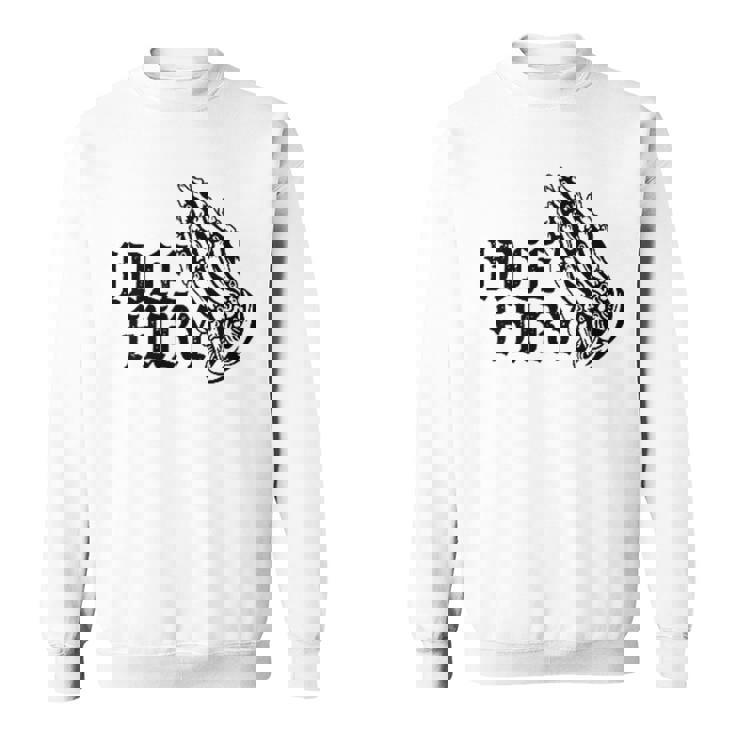 バック プリントを見る Idle Fury Don't Crykeleton Praying 泣かないで 祈る骸骨 スウェットシャツ