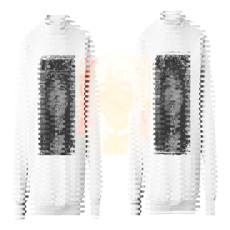 バックプリントtシャツ ピンナップガール ラーメン ヌードル アニメ マンガ アジアン ラーメン スウェットシャツ