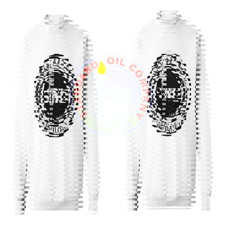 バックプリントのみ レトロ ヴィンテージ ガソリンスタンド 標準モーターオイル スウェットシャツ