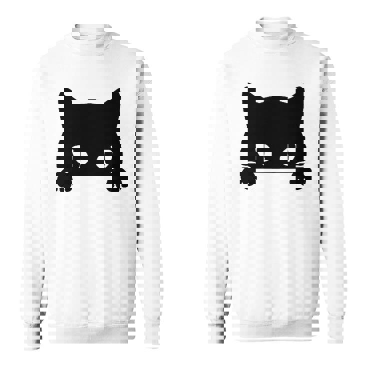 バッグの中に隠れているかわいい黒猫 猫好き 猫飼い 猫 ネコ ねこくろねこ好き 面白い サプライズ ギフト スウェットシャツ