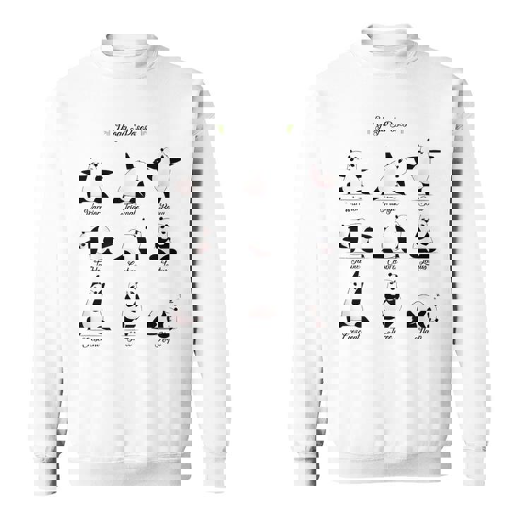 パンダヨガポーズ、パンダは異なるヨガポジションを作ります。 スウェットシャツ