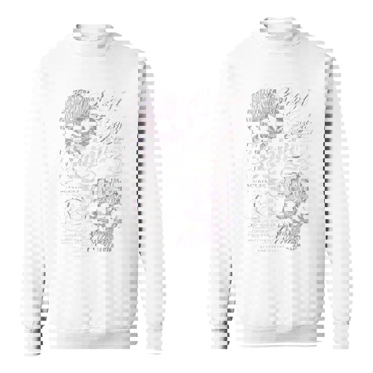 ヒップホップ アーバン ヴィンテージ エッジの効いた Y2k バックプリント ストリートウェア スカル 長袖tシャツ スウェットシャツ