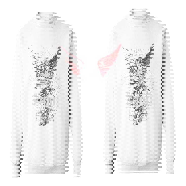 ヒップホップ ヴィンテージ エッジー アーバン Y2k バックプリント ストリートウェア エンジェル スウェットシャツ