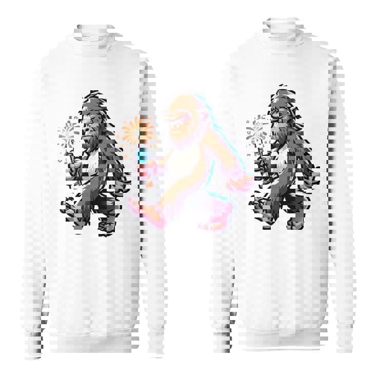 ビッグフット 7月4日 花火 愛国的なアメリカ国旗 サスカッチ スウェットシャツ