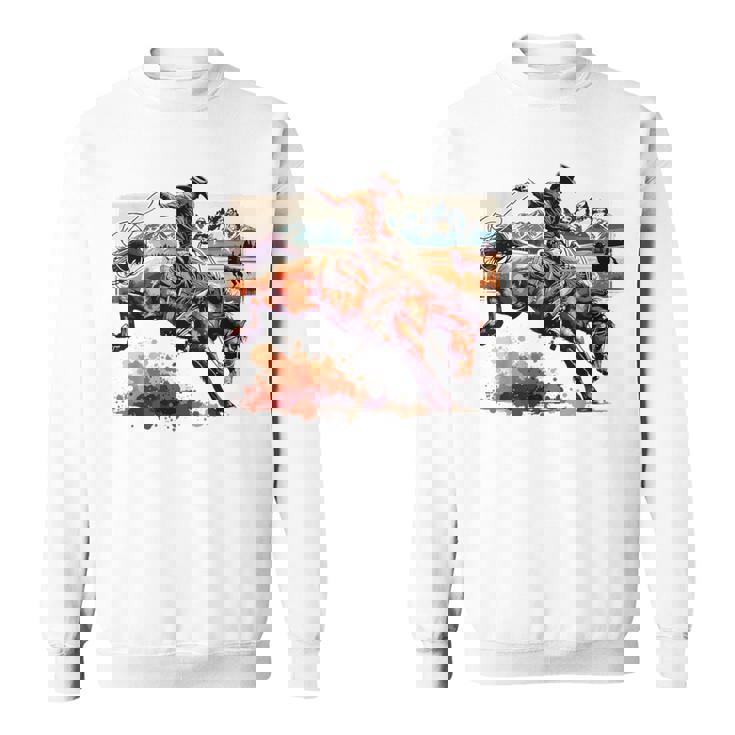 ビンテージ カウボーイ ロデオ ブロンコ ウエスタン 乗馬 カントリー メンズ スウェットシャツ