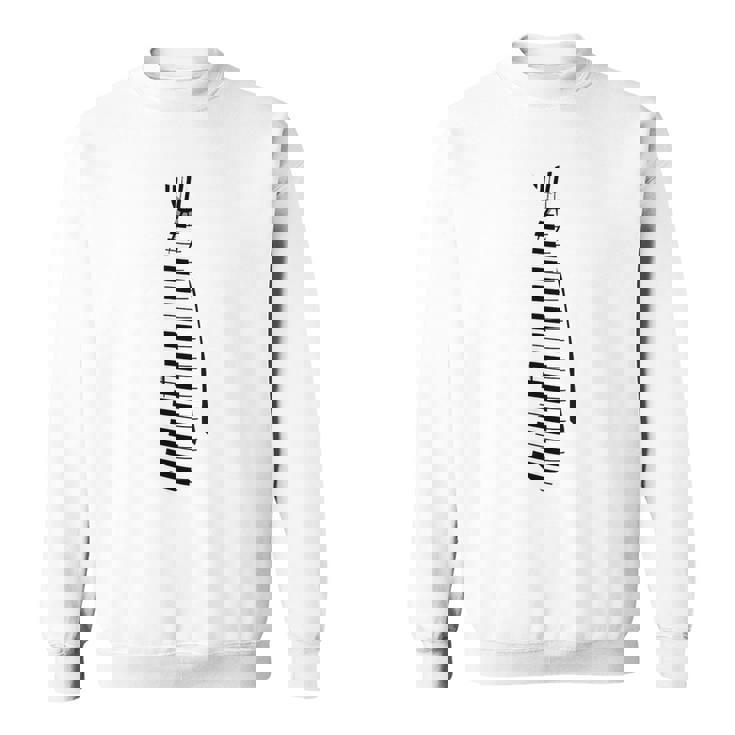 ピアノ ピアニスト 面白いキーボード ネクタイ スウェットシャツ