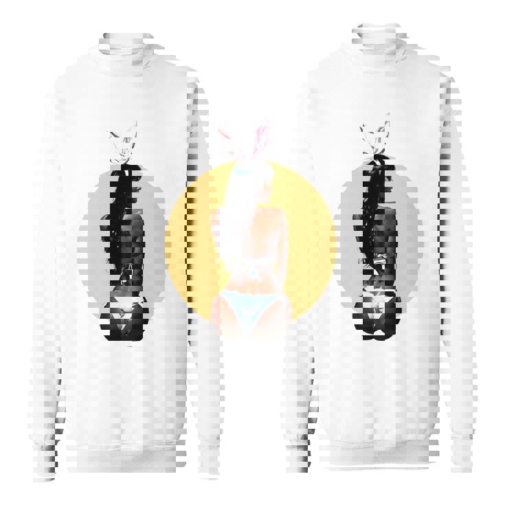 ピンナップ セクシー ブラウンスキン イースターバニー ガールズ ヴィンテージ メンズ レディース 長袖tシャツ スウェットシャツ