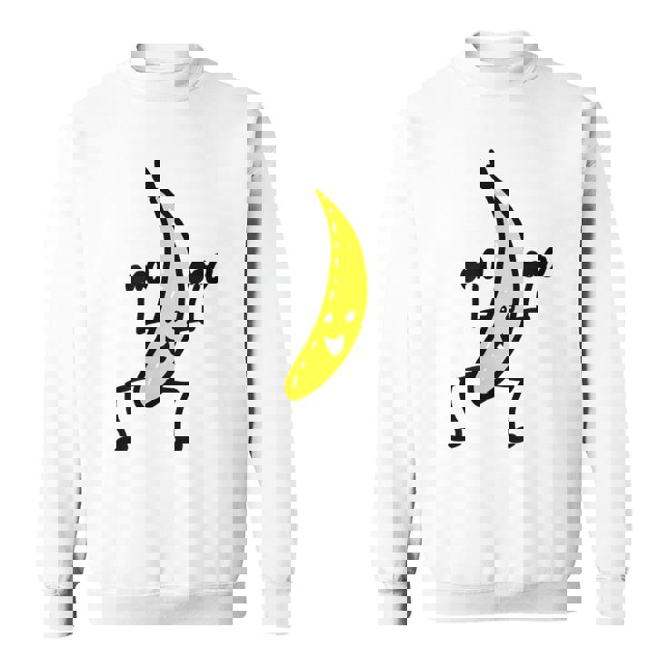 メンズ ファニースティックフィギュア フィットネス バナナダンベル トレーニング スウェットシャツ