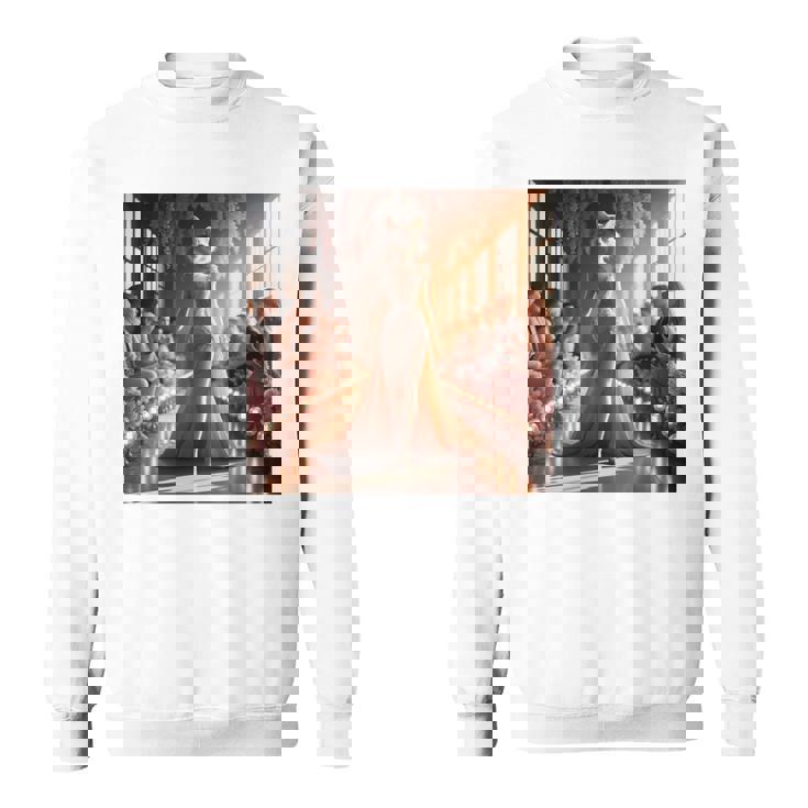 ファンタジー表彰台 美しい猫 長袖tシャツ スウェットシャツ