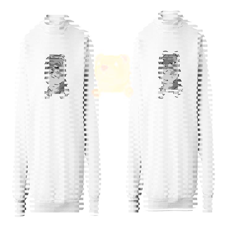 フェレット・イン・ア・ポケット ペット ファニー フェレット 長袖tシャツ スウェットシャツ