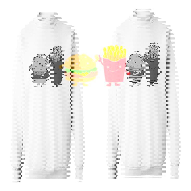 フライドポテト ハンバーガー チーズバーガー 友達 ファストフード フライドポテト スウェットシャツ