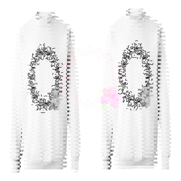 フラダンス フラ レッスン用 Aloha アロハ トロピカル ハワイ Hawaii ハイビスカス ハワイアン 南国 花 長袖tシャツ スウェットシャツ