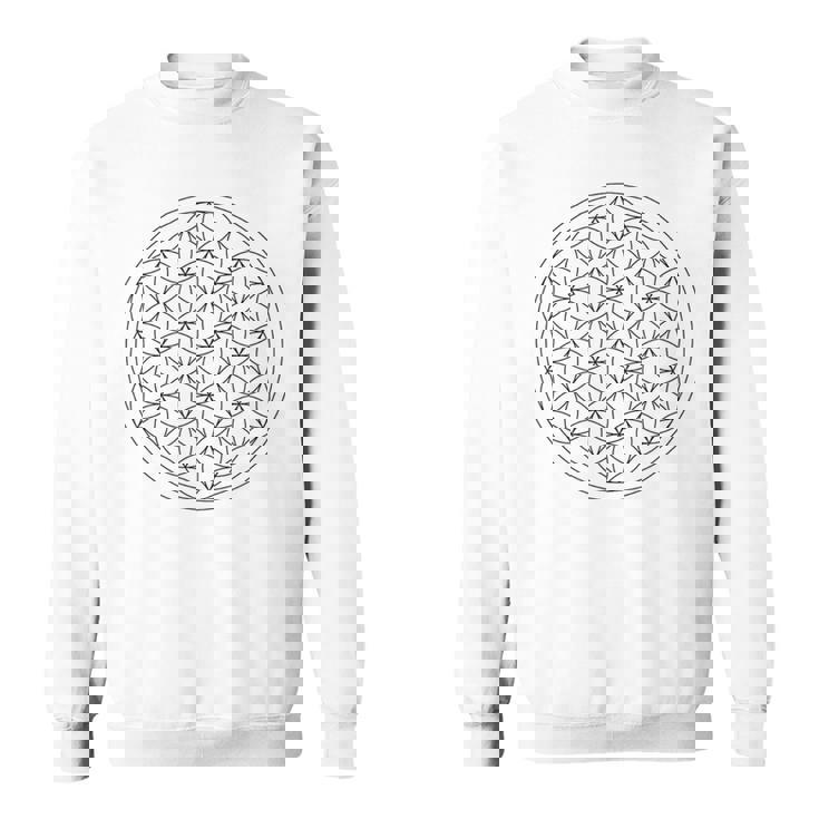 フラワー オブ ライフ 幾何学 模様 図形 シンボル スピリチュアル フラワーオブライフ スウェットシャツ