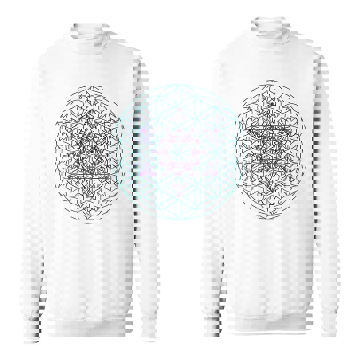 フラワーオブライフ メタトロンキューブ1シンボルtシャツ スウェットシャツ