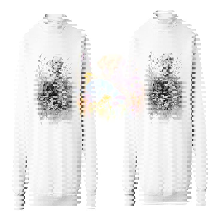 フローラルワイルドフラワー 犬 ラブラドールレトリバー スウェットシャツ