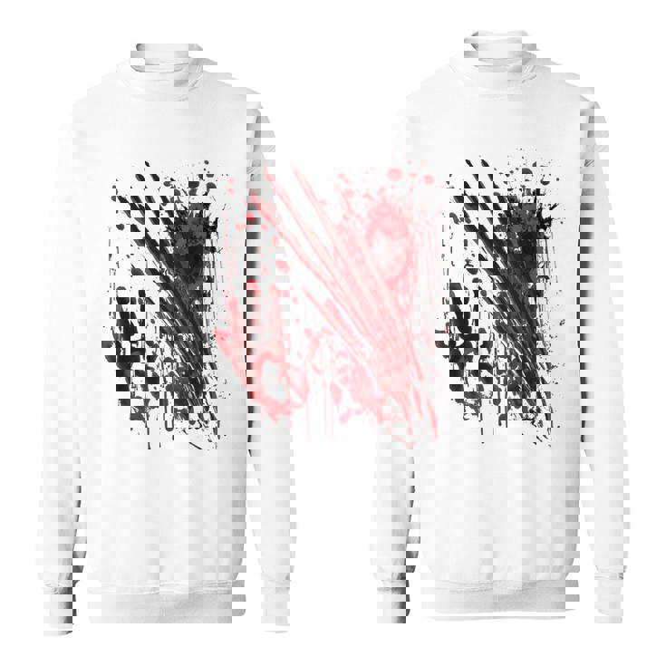 ブラッドシャツ ブラッディスプラッター ハロウィン 血 ステンド グラフィック スウェットシャツ