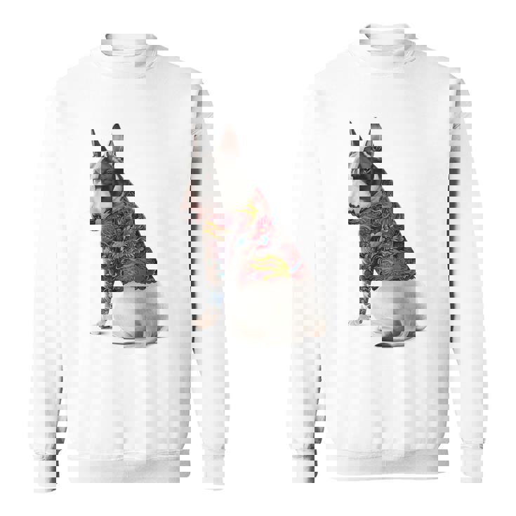 ブルテリア犬 日本龍 タトゥー入り イレズミ スウェットシャツ