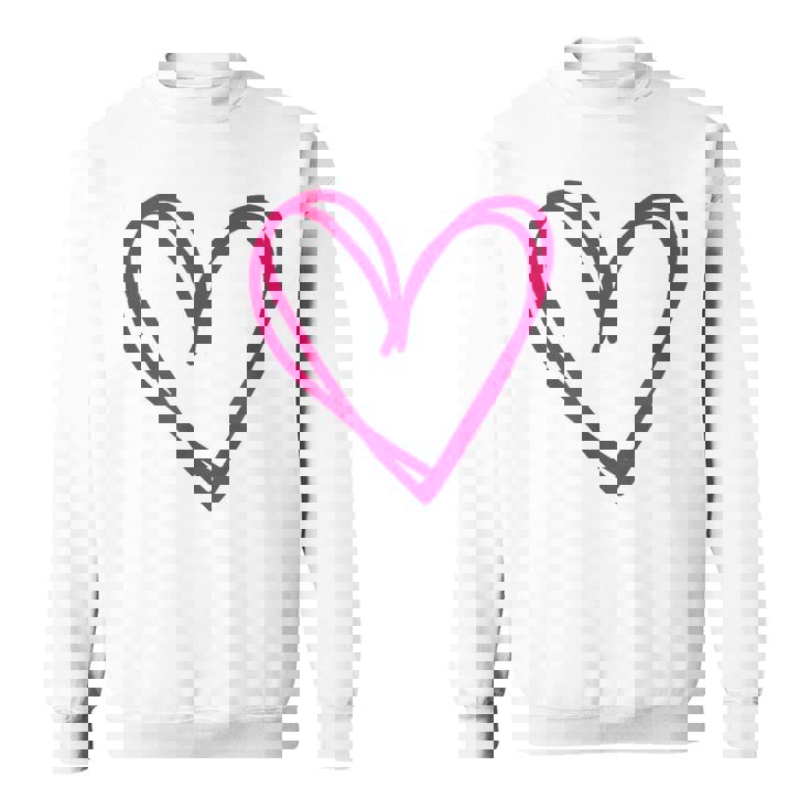 ホットピンクハート スウェットシャツ