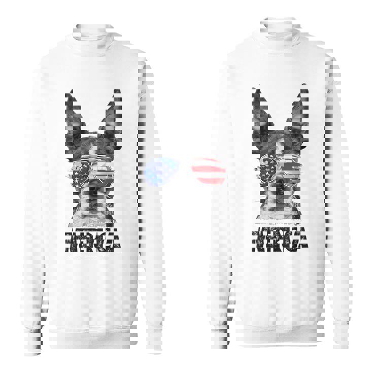 ボストン・テリア 7月4日 メリカ メンズ レディース アメリカ国旗 スウェットシャツ