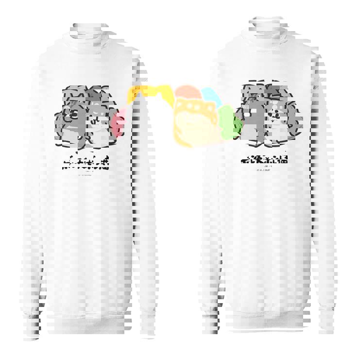 ボンレス犬とボンレス猫 のんびり スウェットシャツ