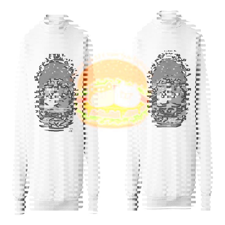 ボンレス犬とボンレス猫 ハンバーガー スウェットシャツ