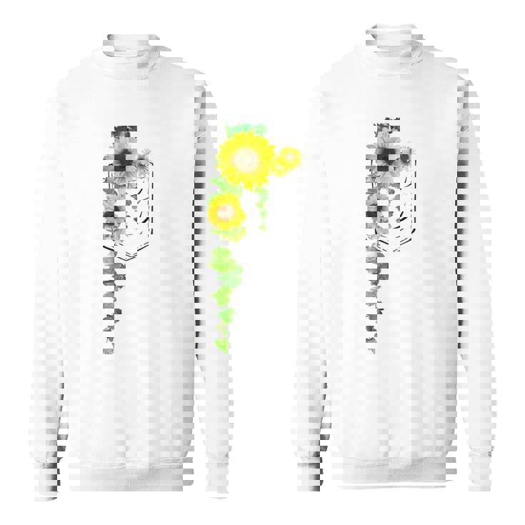 ポケットに入ったかわいいひまわり クリスマスギフト スウェットシャツ