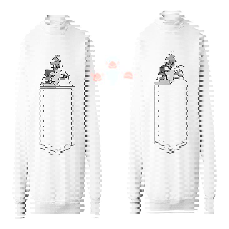 ポケット文鳥 白文鳥 ノーマル文鳥 桜文鳥 並文鳥 シナモン文鳥 文鳥の飼い主 文鳥好き かわいい 文鳥 スウェットシャツ