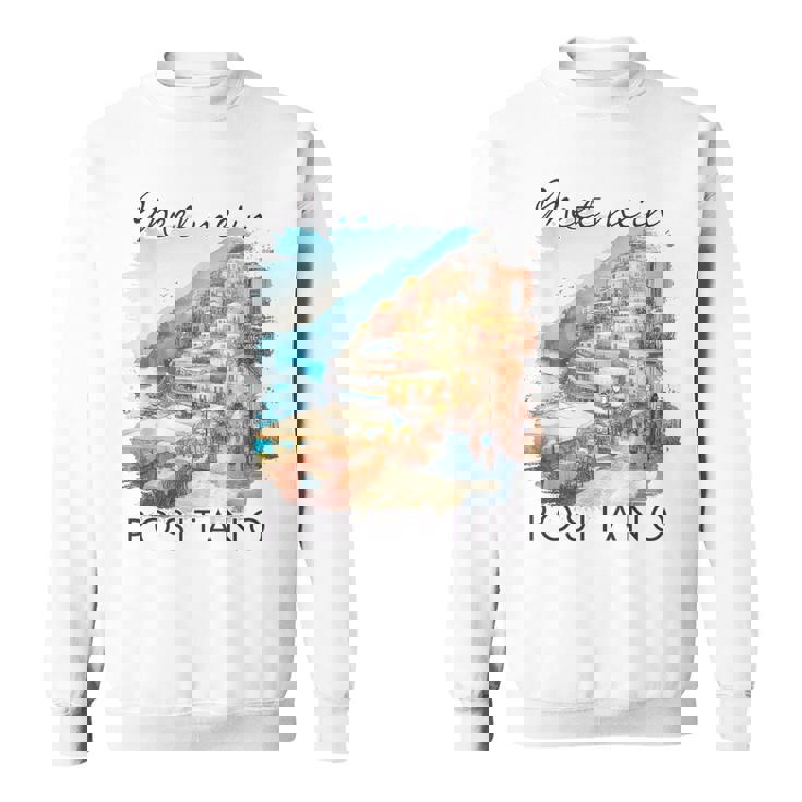 ポジターノ イタリア 旅行 冒険 ミート・ミー・イン・ポジターノ スウェットシャツ