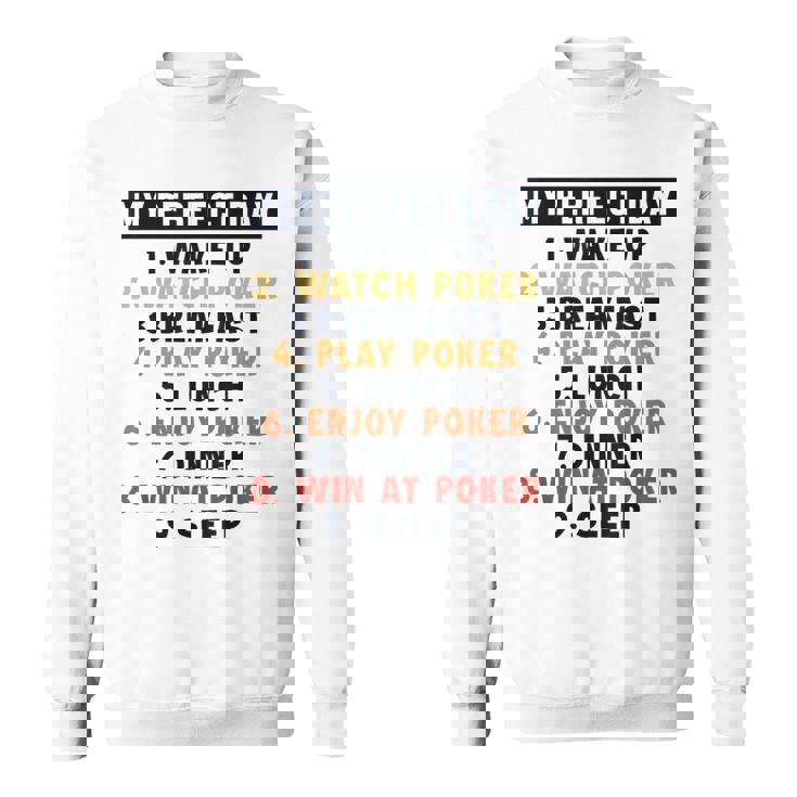 ポーカー パーフェクトデイ ポーカーハンド テキサスホールデムプレーヤー ポーカー スウェットシャツ