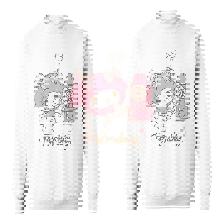 マイメロディ でんわ ライトカラー スウェットシャツ