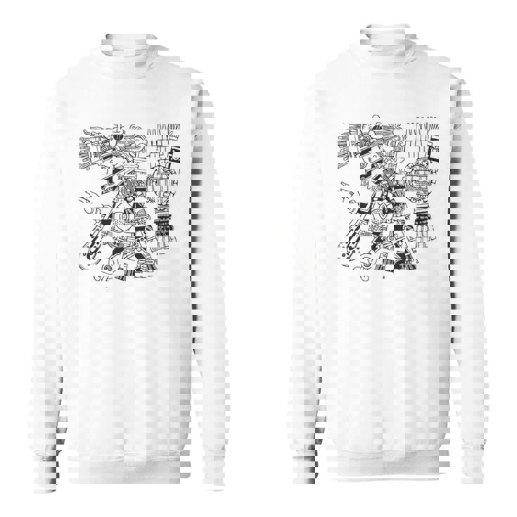 マヤの守護神テスカトリポカの戦士アステカインディアンメキシコ スウェットシャツ