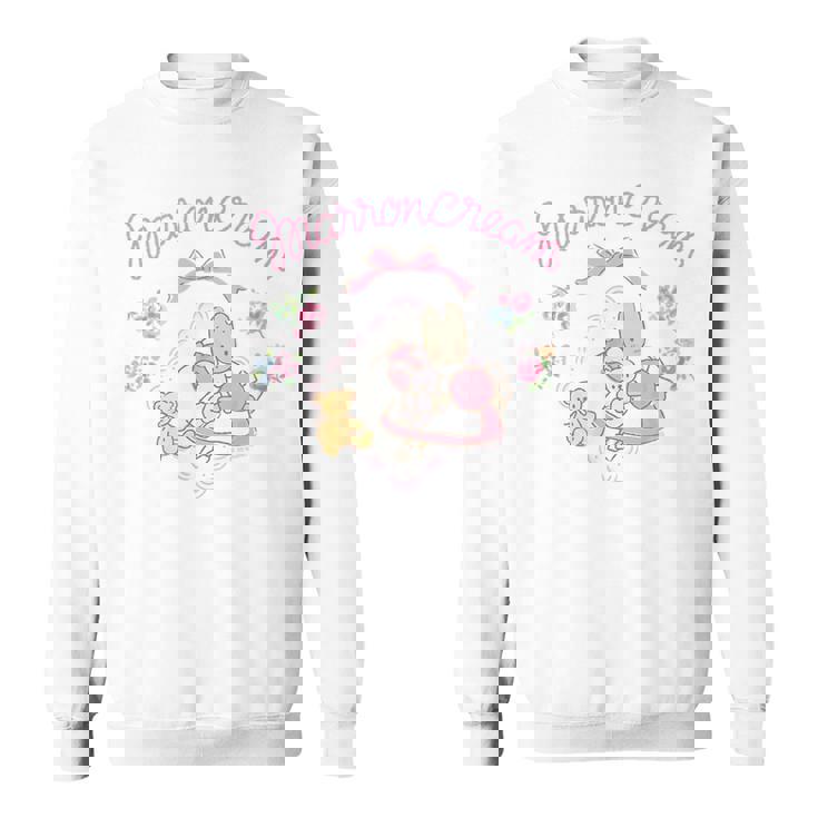 マロンクリーム ソーイング スウェットシャツ