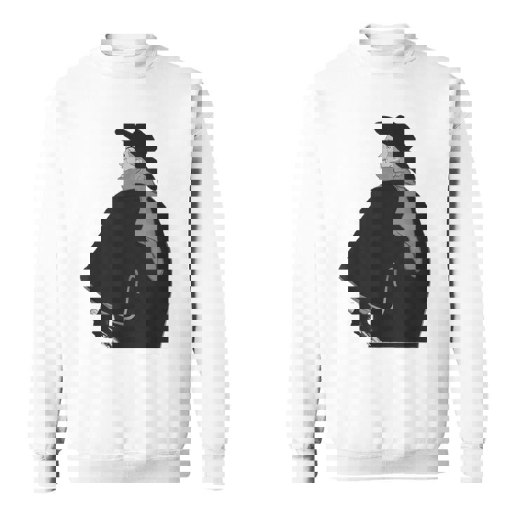 ミステリアスなクロークドクラシック紳士ヴィンテージノワールスタイル スウェットシャツ