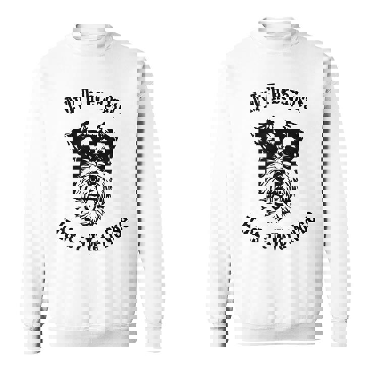 ミニチュアシュナウザー 私のセラピストは鼻が濡れています スウェットシャツ