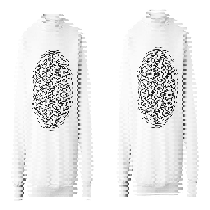 ミニマリスト フラワー オブ ライフ スウェットシャツ