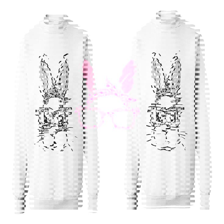 メガネをかけたウサギ ウサギ好き うさぎ好き うさぎの飼い主 おもしろ うさぎ 兎 スウェットシャツ