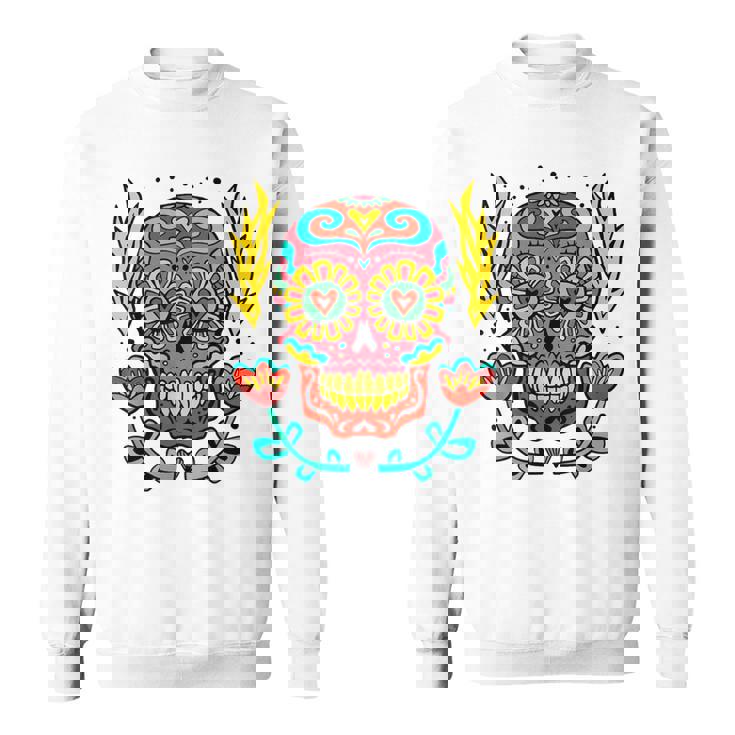 メキシカンホリデー カーニバル マスク カラフル スカル スウェットシャツ