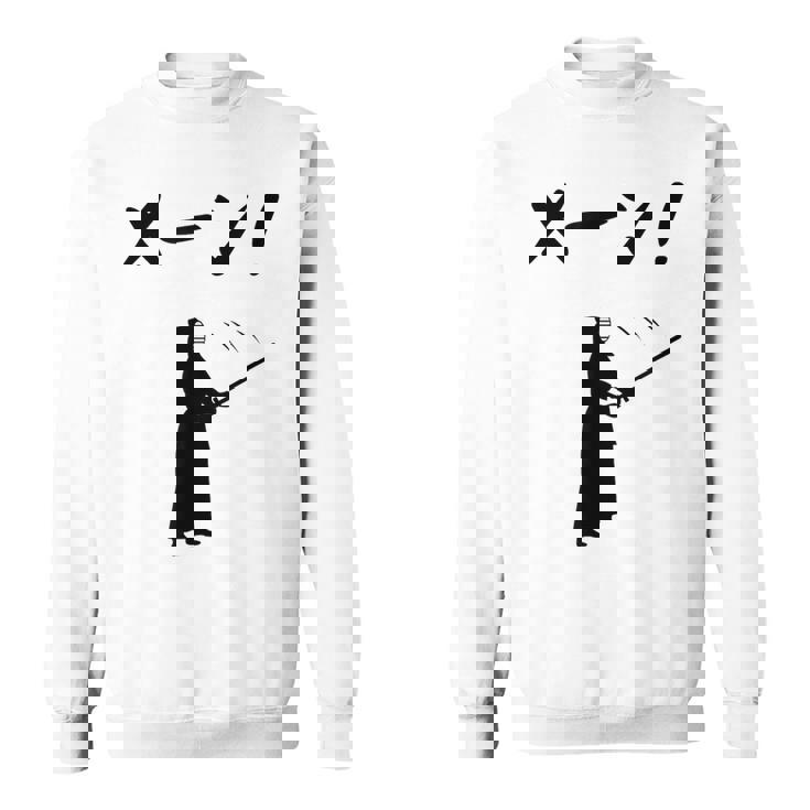 メーン！ 剣道 剣術 武道 竹刀 剣道部 武道好き 古武道 掛かり稽古 剣道好き スウェットシャツ