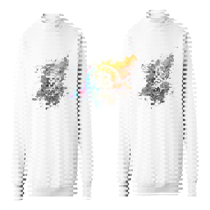 モダンビットコインアート Hodl Btc Btcアート カラフルなビットコイン スウェットシャツ