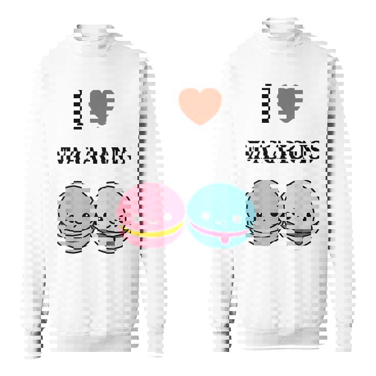 ユーモアマカロン フランスのデザートペストリー マカロンが大好き スウェットシャツ