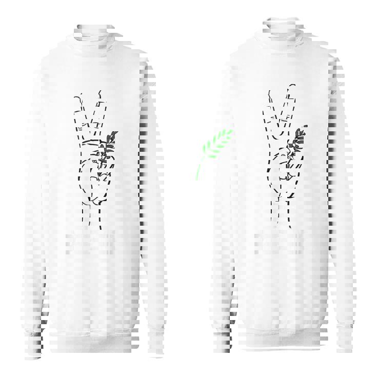 ヨルダン川西岸中東平和鳩オリーブの枝無料パレスチナ スウェットシャツ