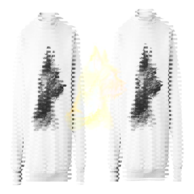 ヨークシャーテリア 犬 モチーフ ペット アートワーク ヨークシャーテリア スウェットシャツ