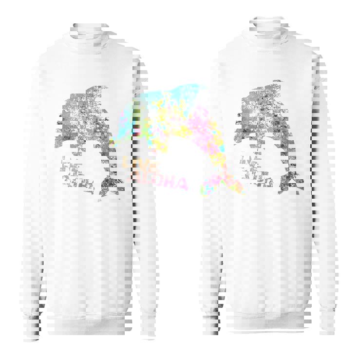 ライブ アロハ イルカ グラフィック スウェットシャツ