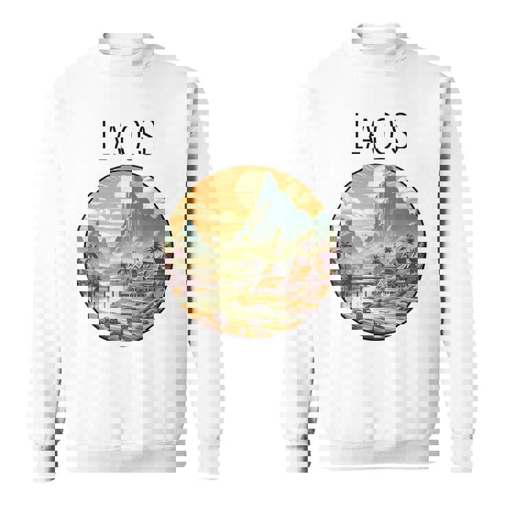 ラオスの風景 アールデコ スウェットシャツ