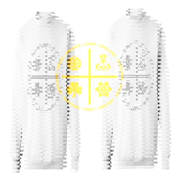 ラグビーライオンズ アイルランド イングランド ウェールズ スコットランド アイコン ゴールド スウェットシャツ