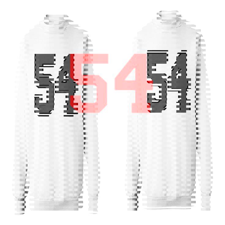 ラッキーナンバー54 クラシックカレッジアメリカン代表チームのファンプレイヤー スウェットシャツ